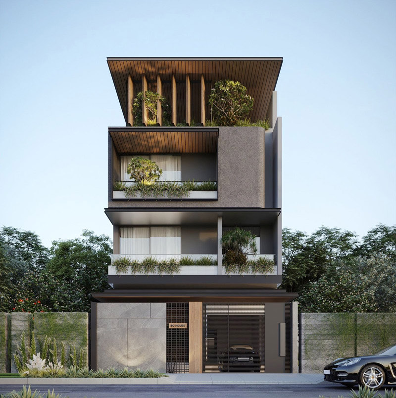 Mẫu nhà phố hiện đại 3 tấng